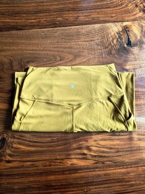 Lululemon Mustard Yellow Leggings with Logo